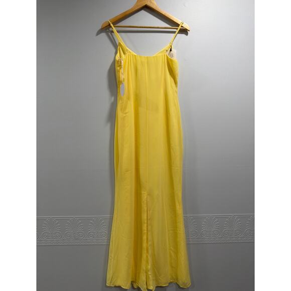 More to Come Vienna Baby Yellow Fairy Minimalist Girly Maxi Dress NWT Small - Picture 4 of 7